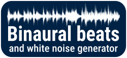 Binaural beats with white noise